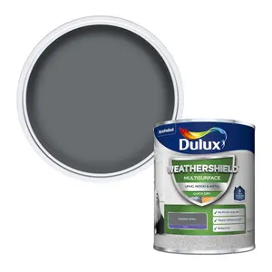 Dulux Weathershield Gallant Grey Satinwood Multi-room Multi-surface paint, 750ml