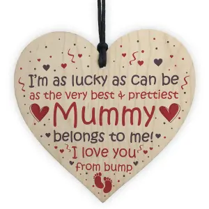 Red Ocean Mummy To Be Gifts Wooden Heart Mothers Day Gift Mummy To Be From Bump Gifts Keepsake Best Mummy Gift