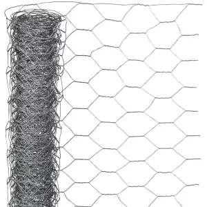 Nature Wire Mesh Hexagonal 0.5x10 m 25 mm Galvanised Steel