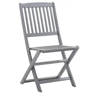 Berkfield Folding Outdoor Chairs 8 pcs Solid Acacia Wood