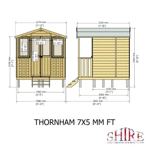 Shire Thornham Beach hut Style Summerhouse