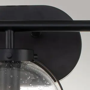 Luminosa Hinkley Hollis Bathroom Wall Lamp Black, IP44