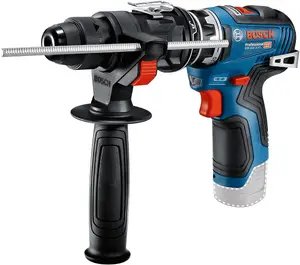 Bosch GSR 12V-15FC 12v Flexiclick Drill Driver 4 Chucks GWS 12V-76 Grinder + SDS