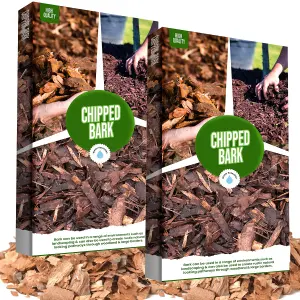 2 Bags (120 Litres) 60L Decorative Wood Chipped Bark For Paths, Driveways, Gardens & Landscapes