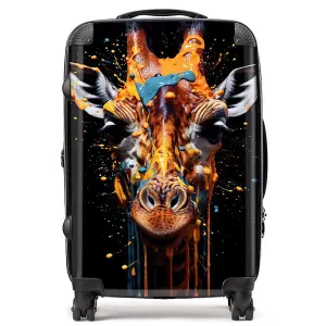 Giraffe Face Splashart Suitcase - Medium