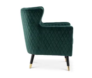 Velvet Emerald Green Alessia Accent Chair