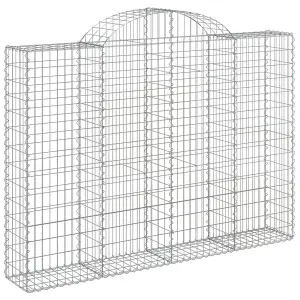 Berkfield Arched Gabion Baskets 7 pcs 200x30x140/160 cm Galvanised Iron