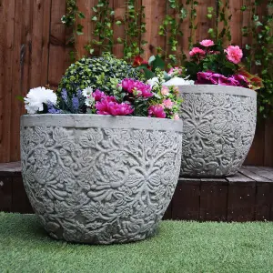 Pair of Large Regency Stone Flower Pot