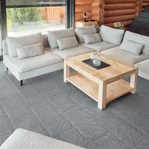 Self-Adhesive Vinyl Floor Tiles - 30 Pack for 30 ft² (2.79 m²) Coverage - Peel & Stick Vinyl Floor Tiles - Grey Marble Effect