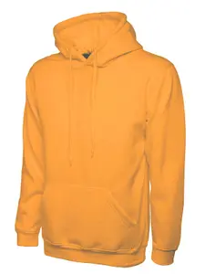 Uneek - Unisex Classic Hooded Sweatshirt/Jumper  - 50% Polyester 50% Cotton - Orange - Size XS