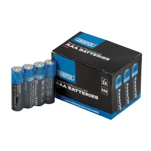 Draper PowerUP Ultra Alkaline AAA Batteries (Pack of 24) 03969