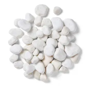 Stone Chippings Aurora White Pebbles 20-40mm Garden Gravel Patio Aggregates