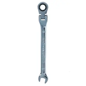 8mm Metric Flexible Combination Ratchet Spanner Wrench Bi-Hex 12 Sided