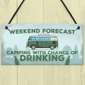 Red Ocean Camping Drinking Novelty Caravan Gifts Motorhome Decor Gift Sign