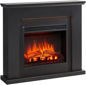 FLAMME Mardella Fireplace with 40" surround with 2kW Fireplace Heater Black Multiple Colours Available