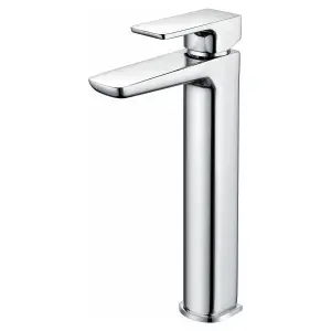 RAK Moon Tall Polished Chrome Modern Basin Tap Solid Brass