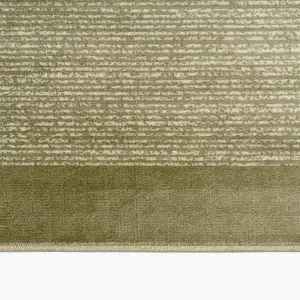 Moss Green Minimalist Bedroom Living Area Rug 190x280cm