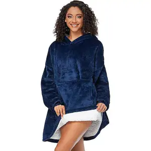 Easylife Snuggle Hoodie - Navy Fleece-lined hood