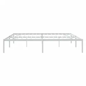 Berkfield Metal Bed Frame White 183x213 cm