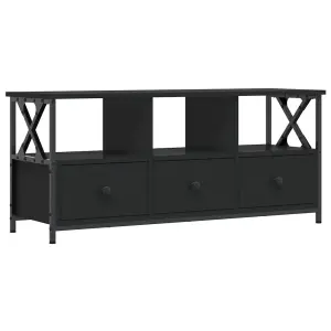 Berkfield TV Cabinet Black 102x33x45 cm Engineered Wood&Iron