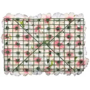 Artificial Flower Wall Backdrop Panel, 60cm x 40cm, Blush Pink Roses