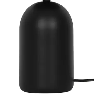 GoodHome Carterton Round Matt Black Table lamp