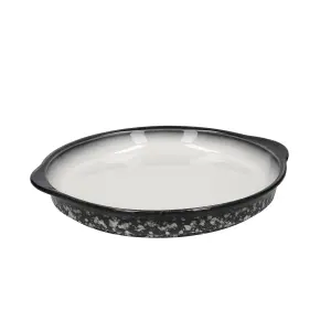 Maxwell & Williams Dinner Plate with Handles Granite Ceramic Plate 20cm