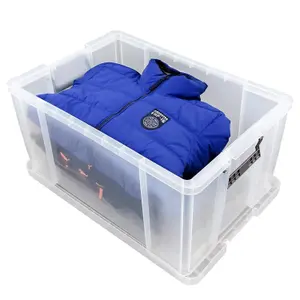 3 x 36 Litre Storage Box For Home Or Office With Strong Snap Closure Lid & Reinforced Base