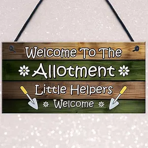 Red Ocean Allotment Sign Hanging Garden Shed Plaque Welcome Sign Gift For Him Her Garden Signs And Plaques