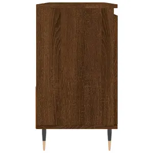 Berkfield Bathroom Cabinet Brown Oak 65x33x60 cm Engineered Wood