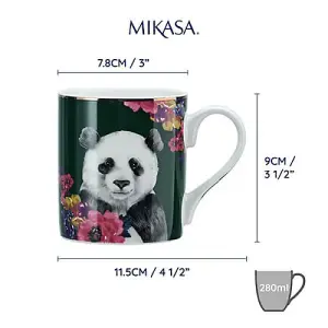 Mikasa Wild At Heart Panda Print 280ml Mug