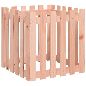 Berkfield Garden Planter with Fence Design 60x60x60 cm Solid Wood Douglas