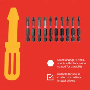 Amtech L2395 10 Piece impact screwdriver bit set