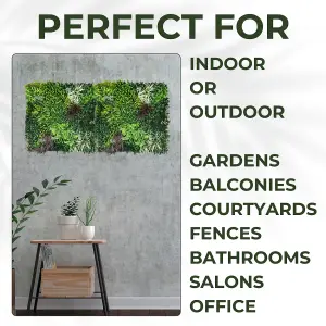 Artificial Plant Flower Living Wall Panels Realistic - Wordsworth - Indoor / Outdoor - 1m x 1m - Home, Garden, Office