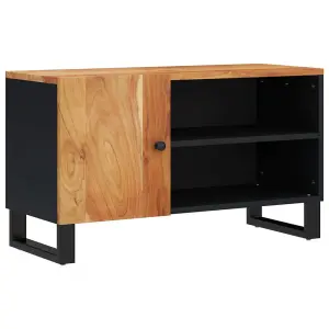 Berkfield TV Cabinet 80x33x46 cm Solid Wood Acacia&Engineered Wood