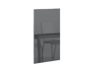 Kitchen Wall Panel Upper Top Cabinet Cupboard Luxe 30cmx58cm Grey Gloss Modern