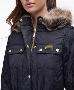 Women's Barbour International Enduro Quilted Jacket - Navy - UK: 8