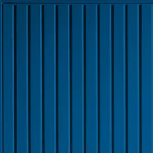 Regency Standard size Vertically ribbed Signal blue Up & over Unglazed Garage door, (H)2134mm (W)2261mm