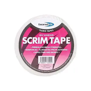 Bond-It Scrim Tape 48mm x 90m - Fiberglass mesh for strength - Pack of 3