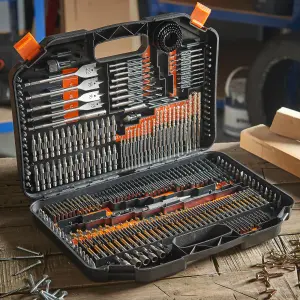 VonHaus Drill Bit Set, 246pc Combination Set with Screwdriver, Masonry and Wood Bits, Comes with a Storage Case