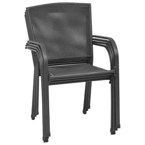 Berkfield Outdoor Chairs 4 pcs Mesh Design Anthracite Steel