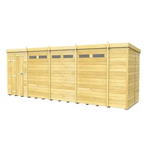 DIY Sheds 18x5 Pent Security Shed - Single Door