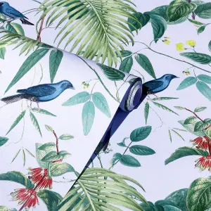 Arthouse Exotic Garden Blue Wallpaper