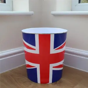 Union Jack Waste Paper Bin Small 9L Bathroom Bedside Portable Office Dustbin