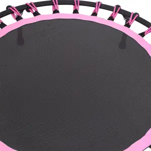 40in Bungee Cords Round Trampoline in Pink for Indoor Outdoor