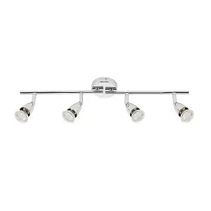 Luminosa Amalfi Adjustable 4 Light Spotlight Chrome, GU10