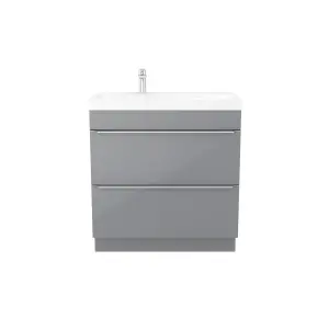 GoodHome Imandra Grey Freestanding Vanity unit & basin set - Includes Mila basin (W)804mm