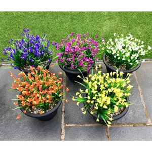 Best Artificial Orange Mini Calla Lily Flower Spray for display planter