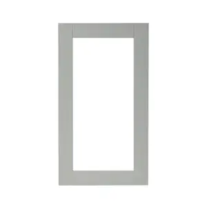 GoodHome Alpinia Matt grey wood effect Shaker Glazed Tall glazed Cabinet door (W)500mm (H)895mm (T)18mm