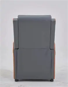 Nova Gaming Racer Recliner Ergonomic Leather Computer Chair Cinema Armchair, Grey With Orange Trim